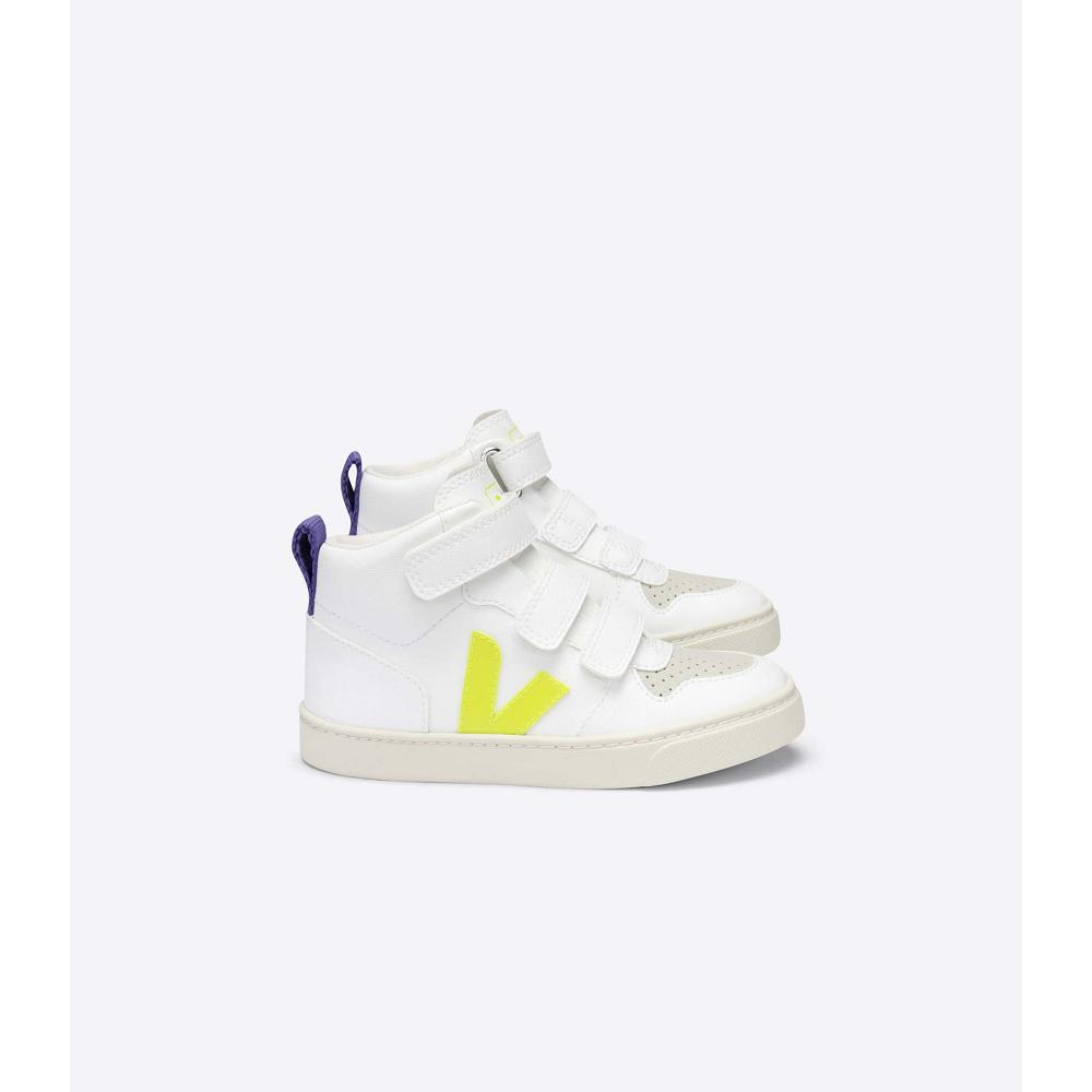 Veja V-10 MID CWL Schoenen Kinderen White/Purple | NL 797CTV